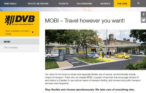 SVB AG - Screenshot MOBI-Internetseite